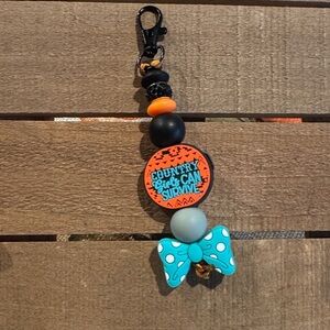 Country Girls Can Survive Keychain with Bow